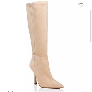Suede knee high boots